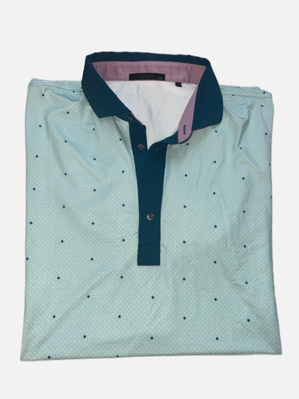 Greyson Golf Polo Men Size XXL Teal Green Short Sleeve Wolf Logo Club Shirt